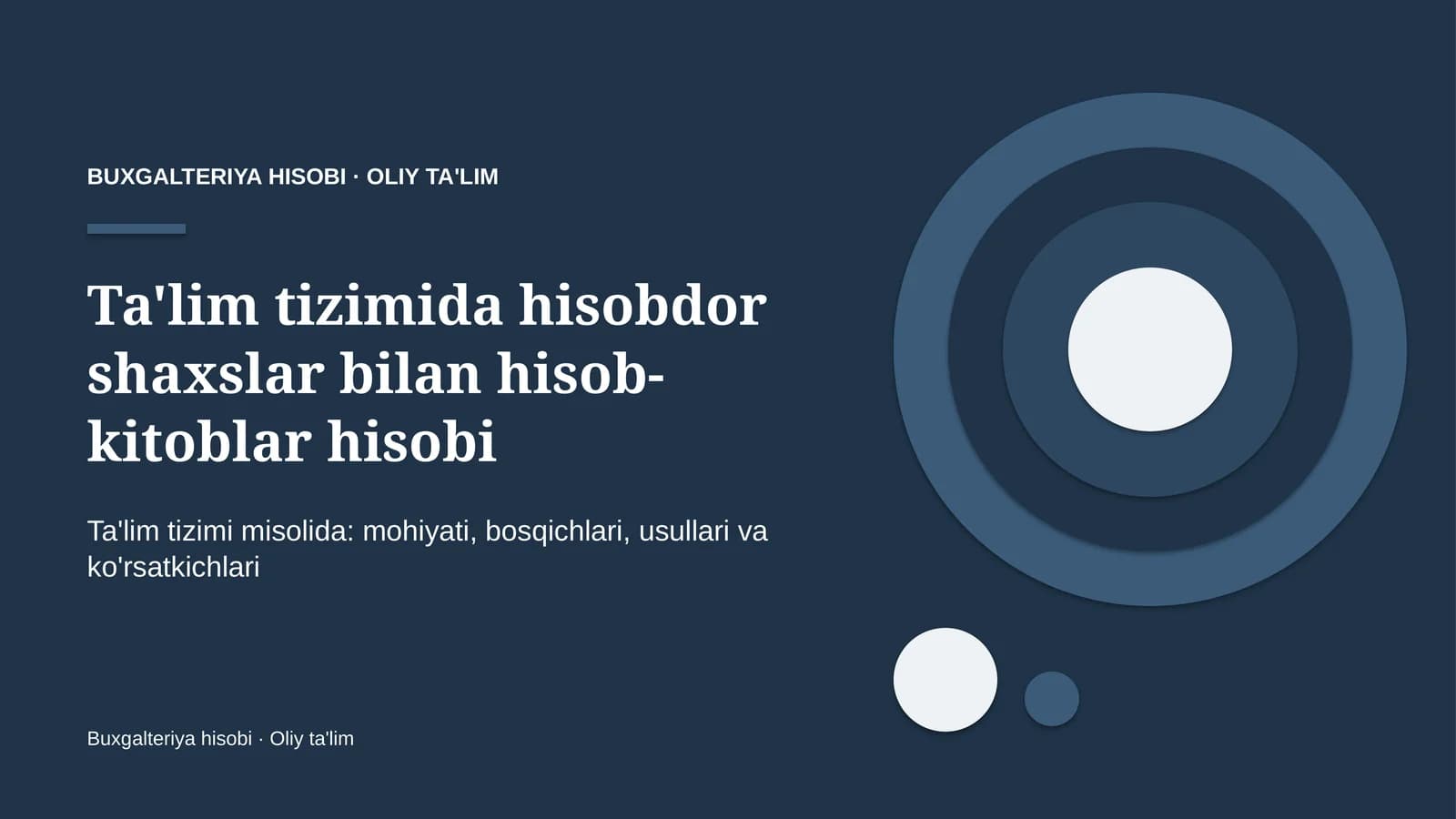 ta'lim tizimida hisobdor shaxslar bilan hisob kitoblar hisobi 5003