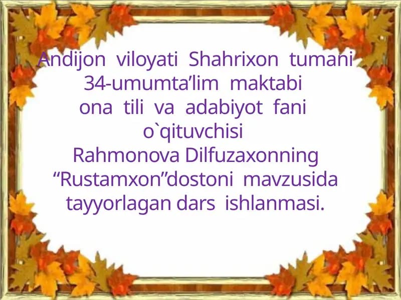 Rustamxon