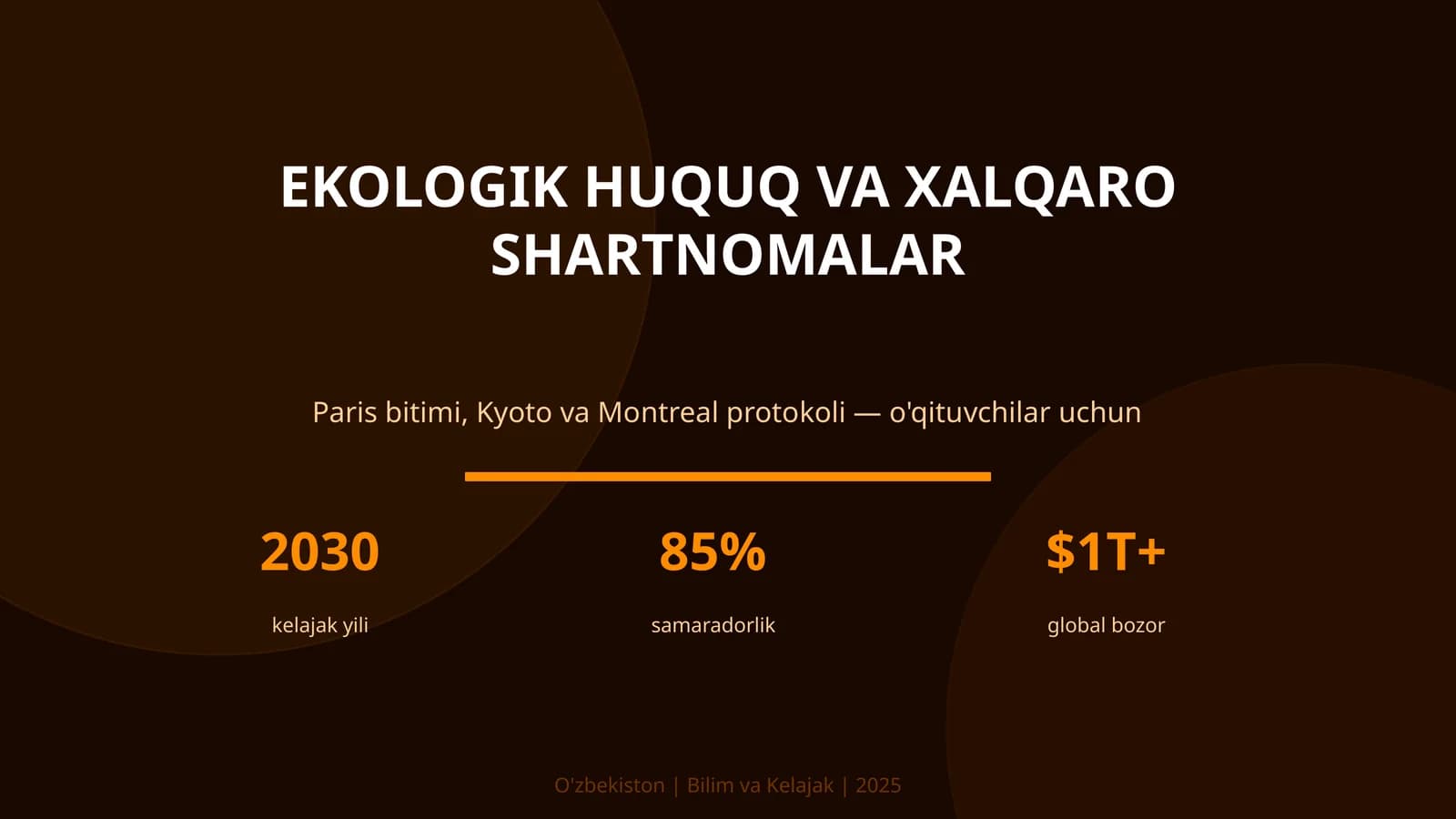 Ekologik Huquq va Xalqaro Shartnomalar