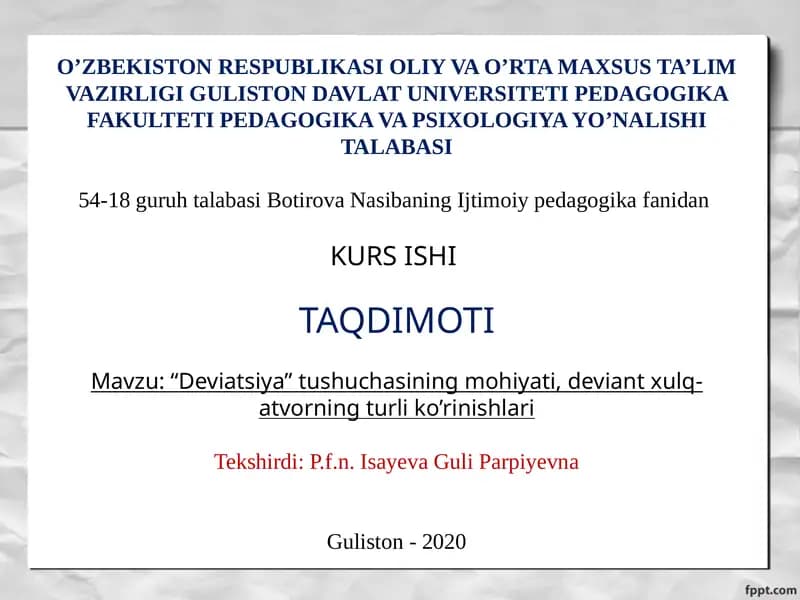 "Deviatsiya"