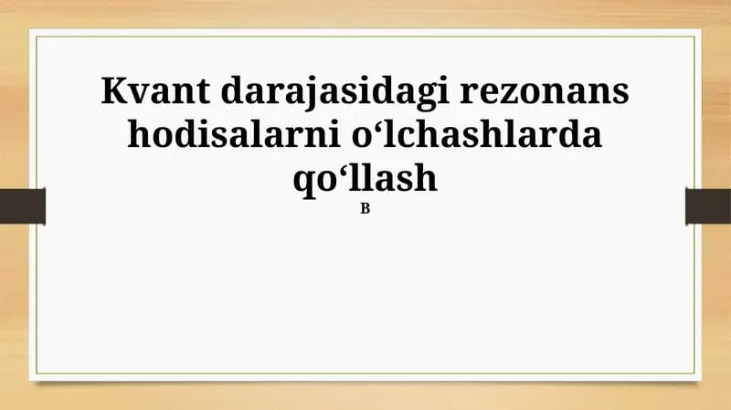 Atomik magnit rezonansi (AMR)