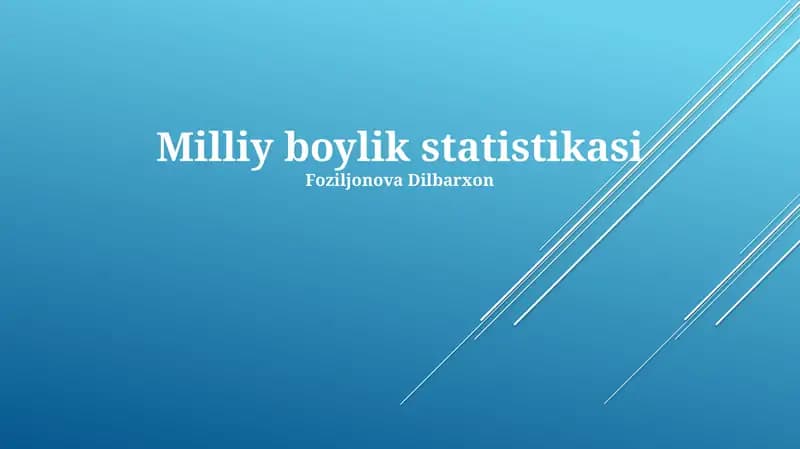 Milliy boylik statistikasi