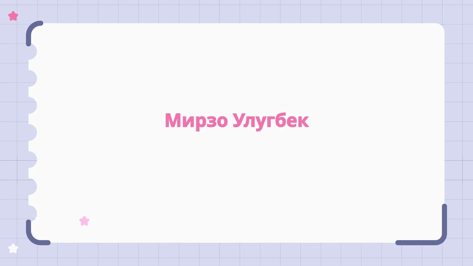 Мирзо Улугбек