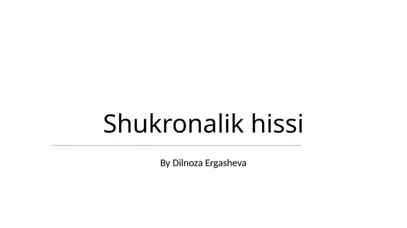 Shukronalik hissi