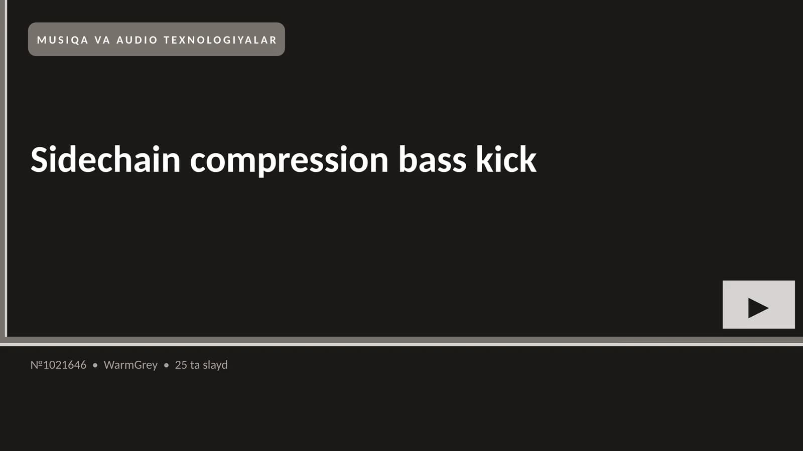 Sidechain compression bass kick