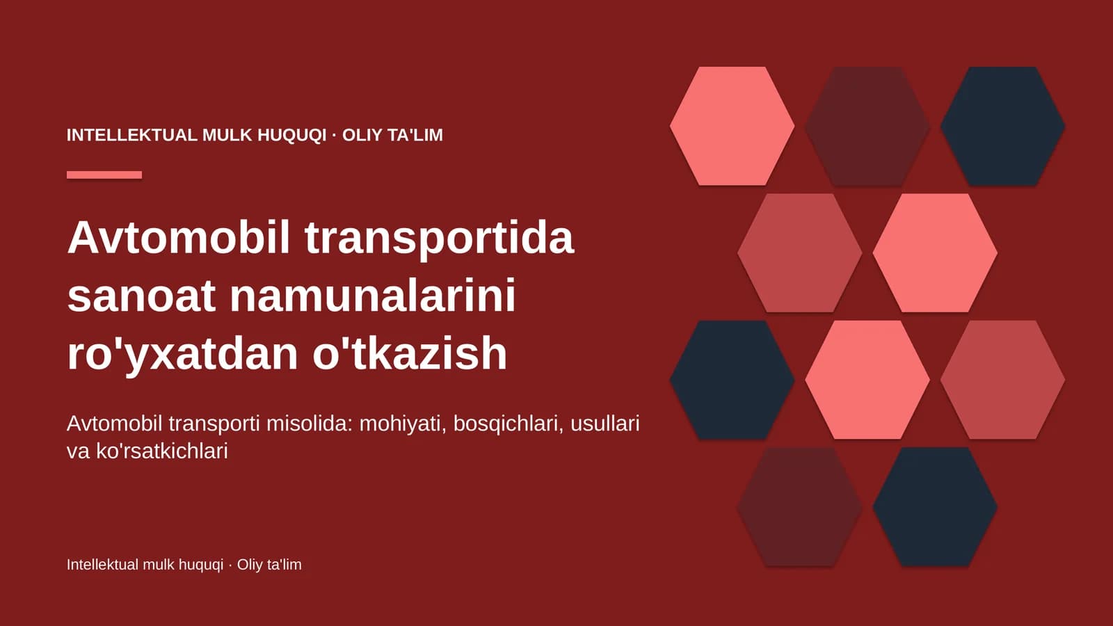 Sanoat namunalarini ro'yxatdan o'tkazish: mohiyati