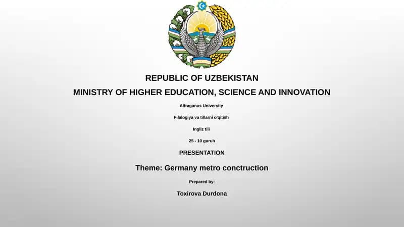 Germany metro conctruction