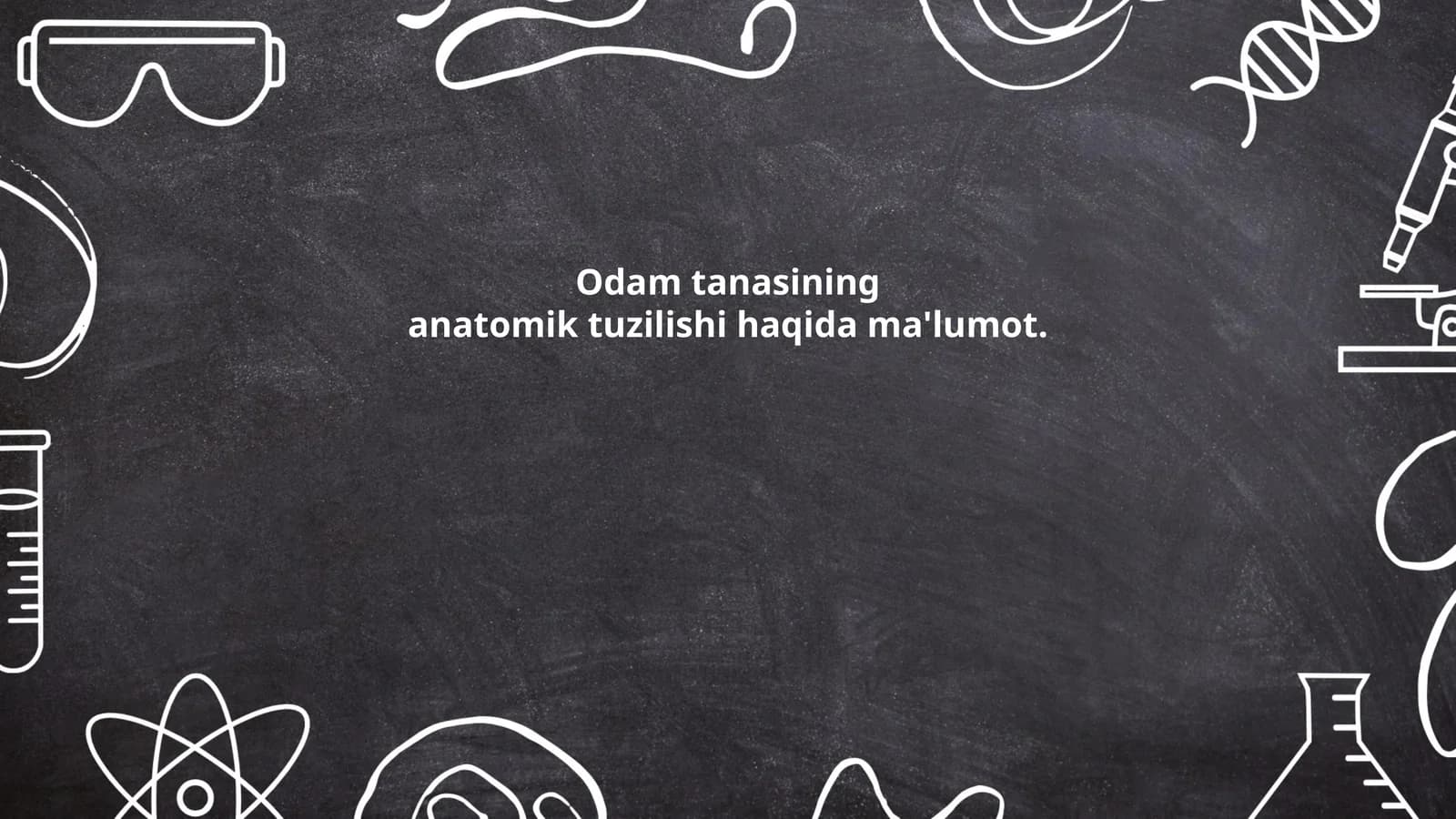 Odam tanasining anatomik tuzilishi haqida ma'lumot