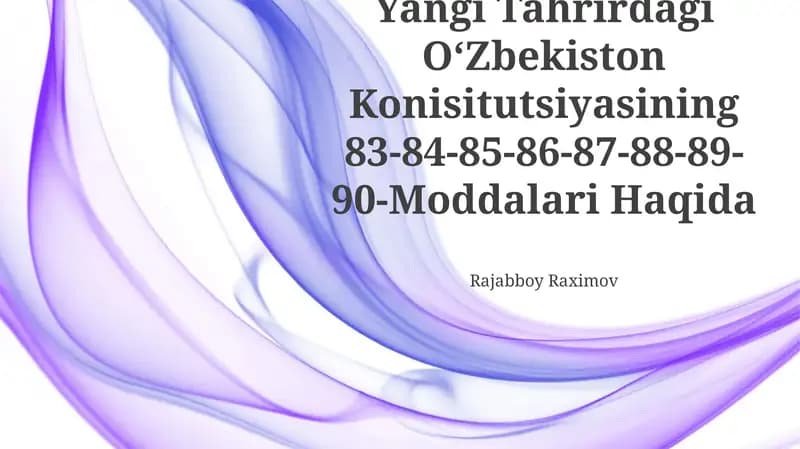 OʻZbekiston Konstitutsiyasi