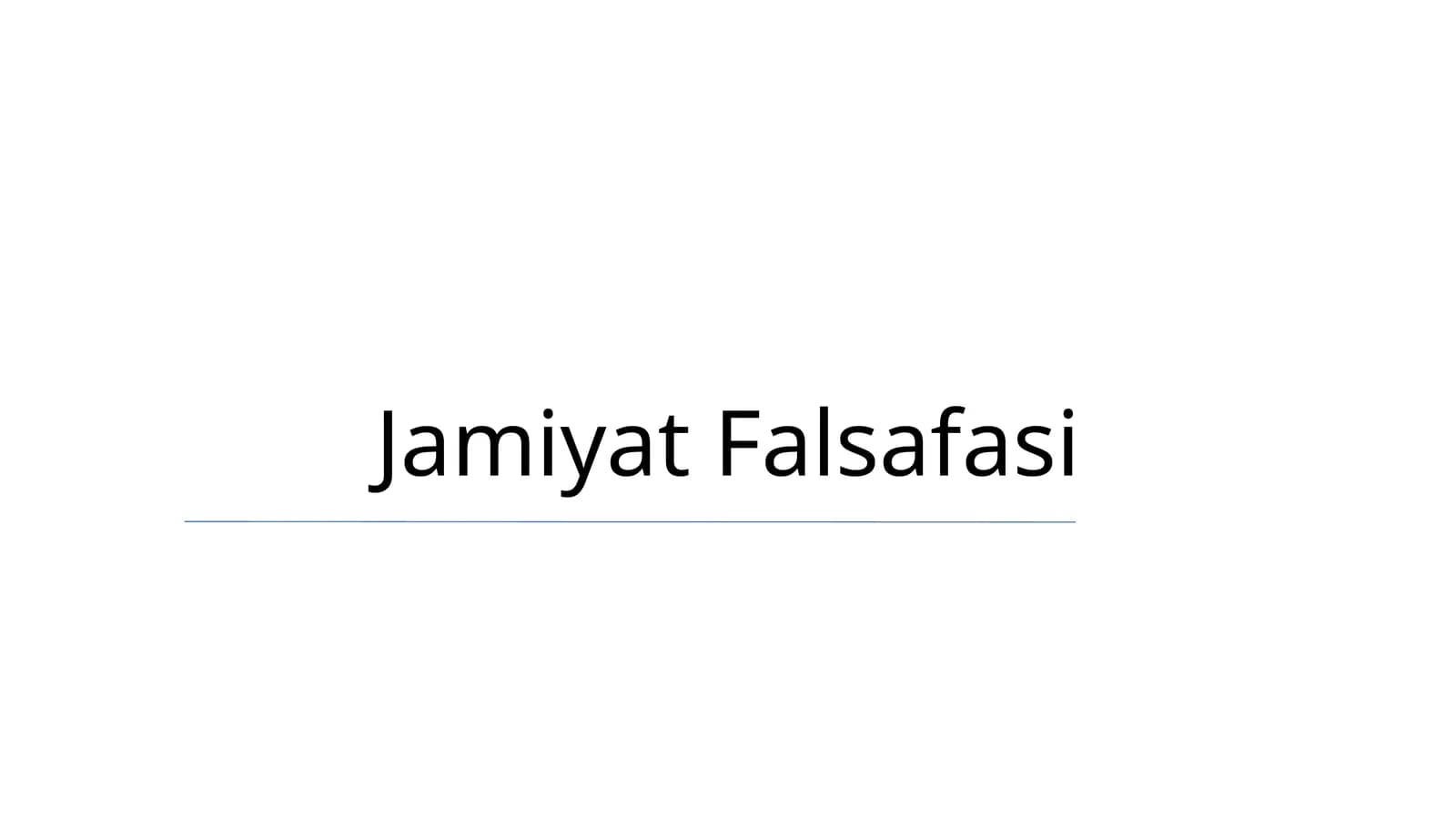 Jamiyat Falsafasi