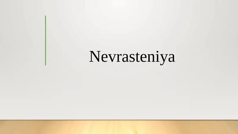 Nevrasteniya