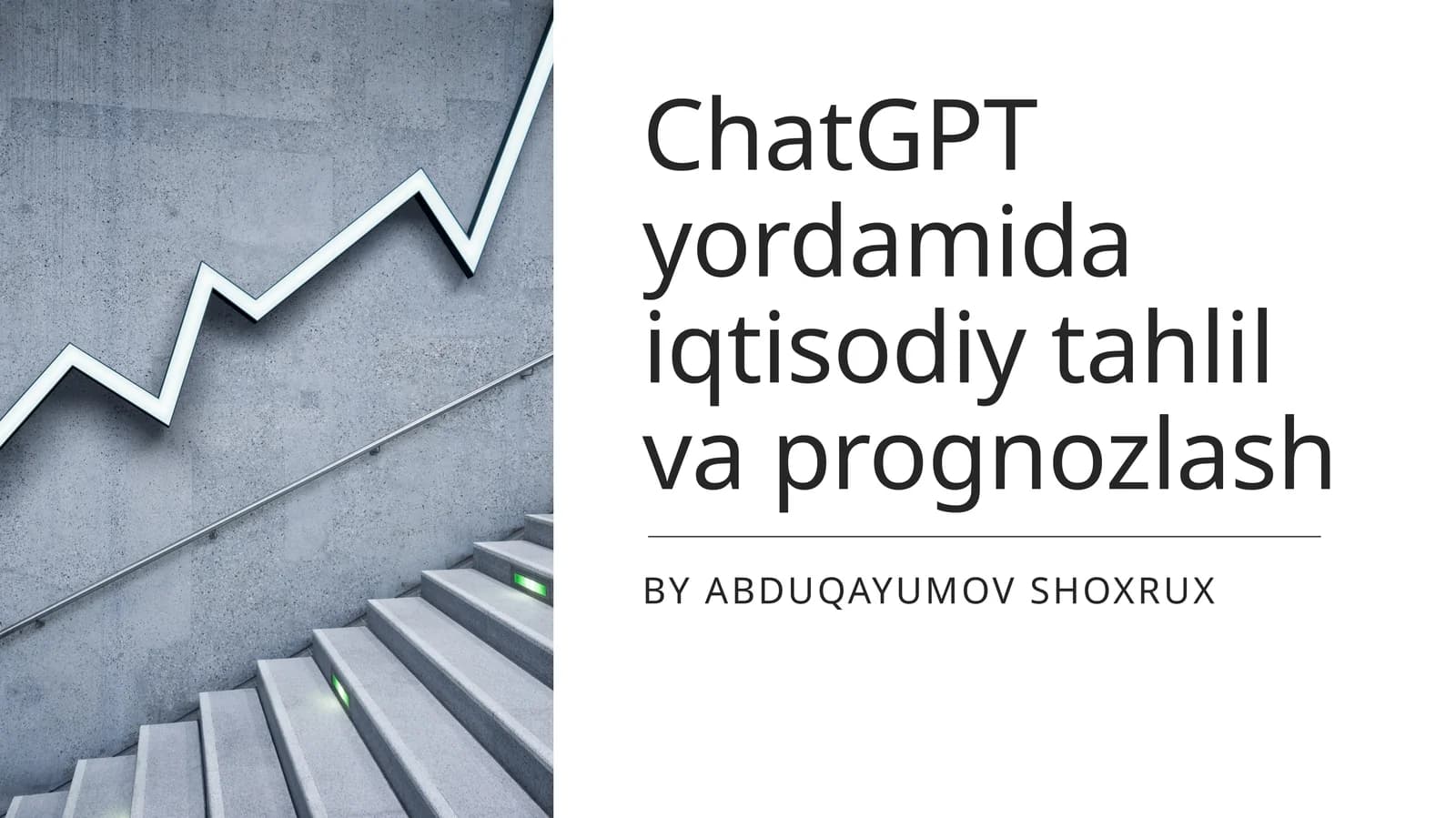 ChatGPT yordamida iqtisodiy tahlil va prognozlash