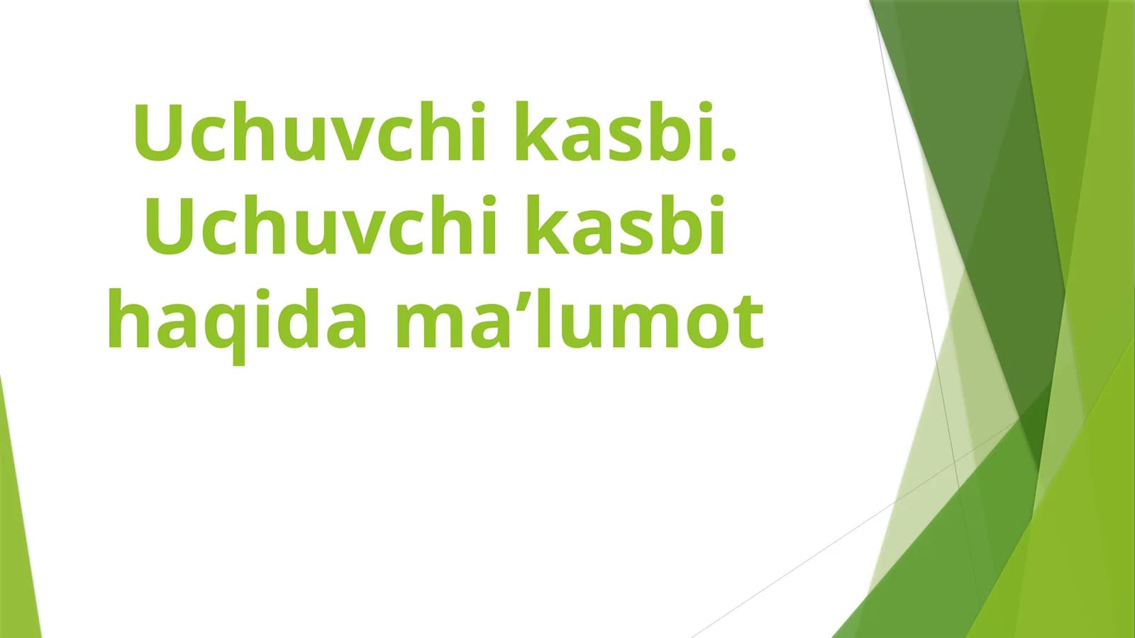 Uchuvchi kasbi