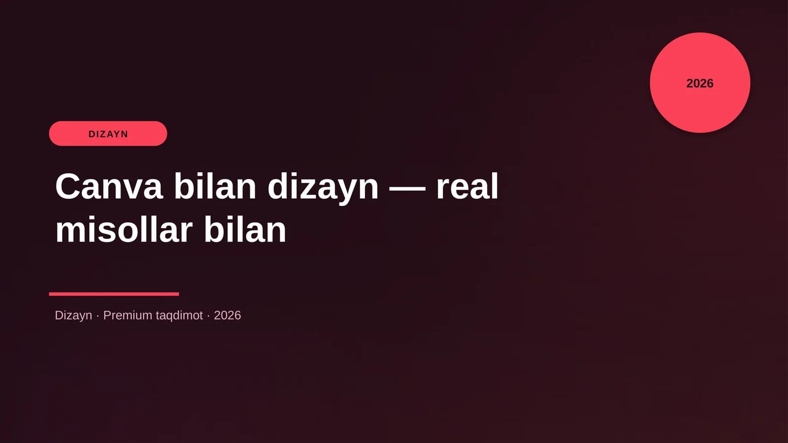 Canva bilan dizayn — real misollar bilan