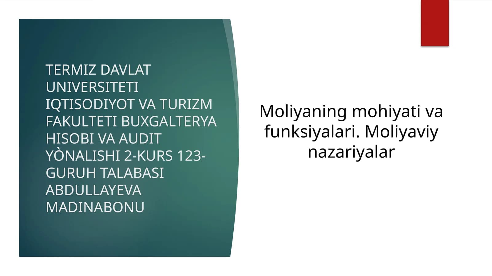 Moliyaning mohiyati va funksiyalari. Moliyaviy nazariyalar