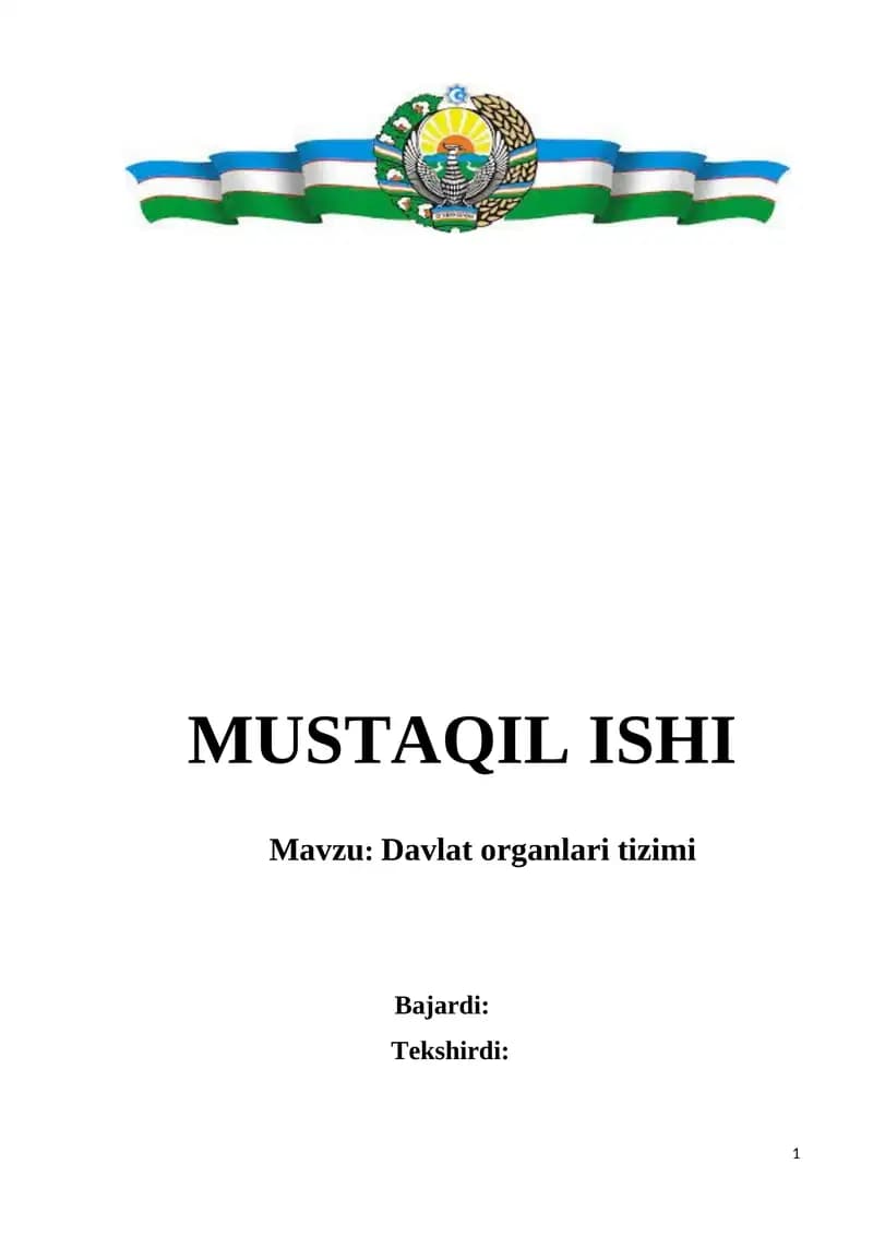 Davlat organlari tizimi