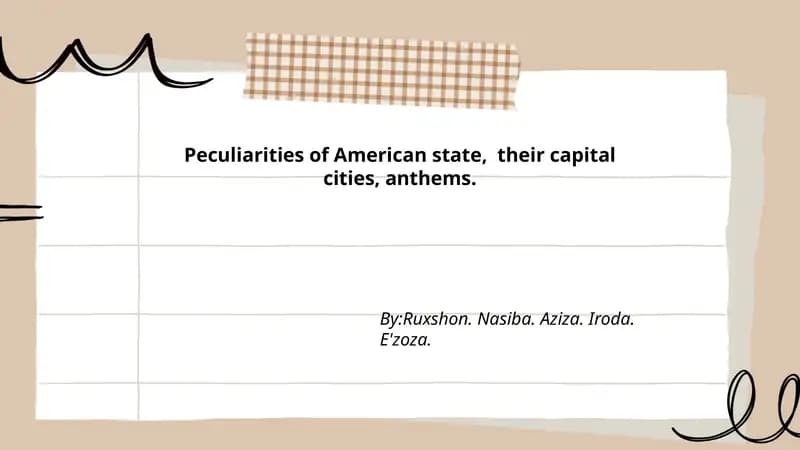 Peculiarities of American State