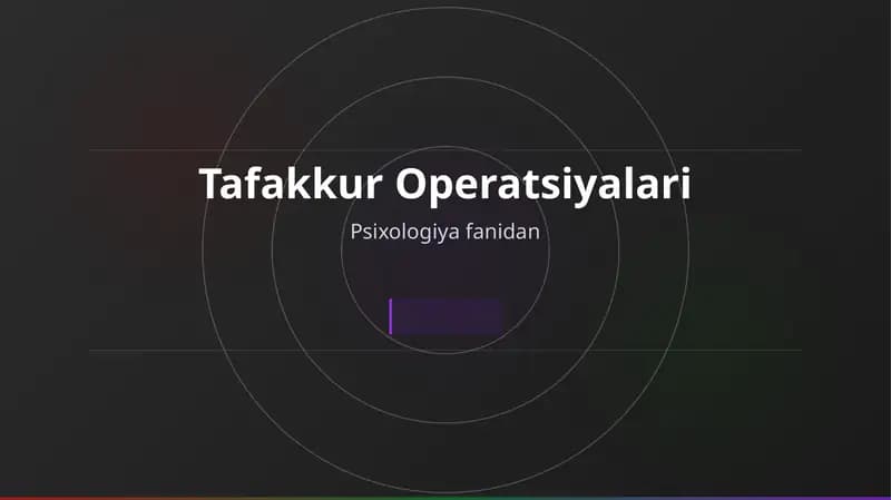 Tafakkur Operatsiyalari