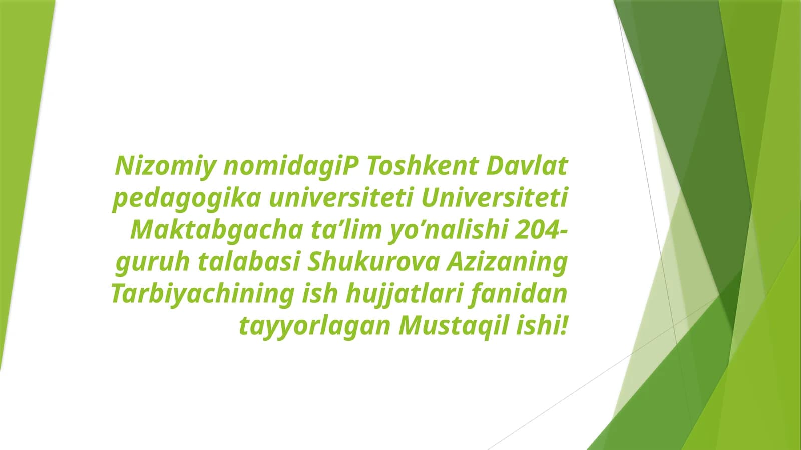 Bolalar rivojlanish xaritasi