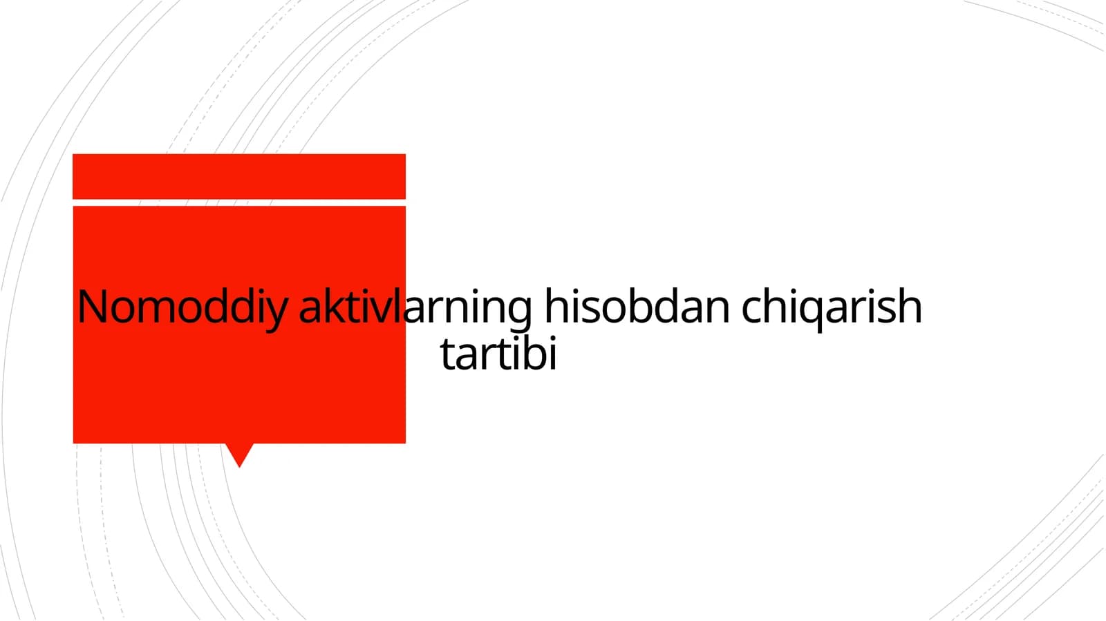 Nomoddiyaktivlarning hisobdanchiqarish tartibi