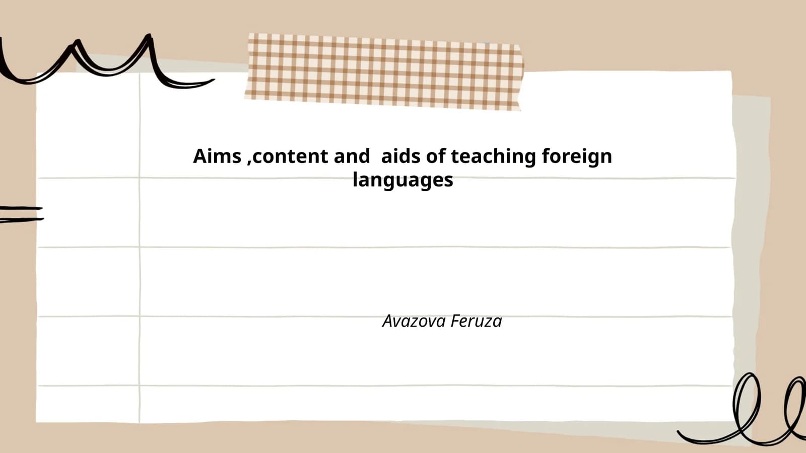 Aims, content and aids of teaching foreign languages