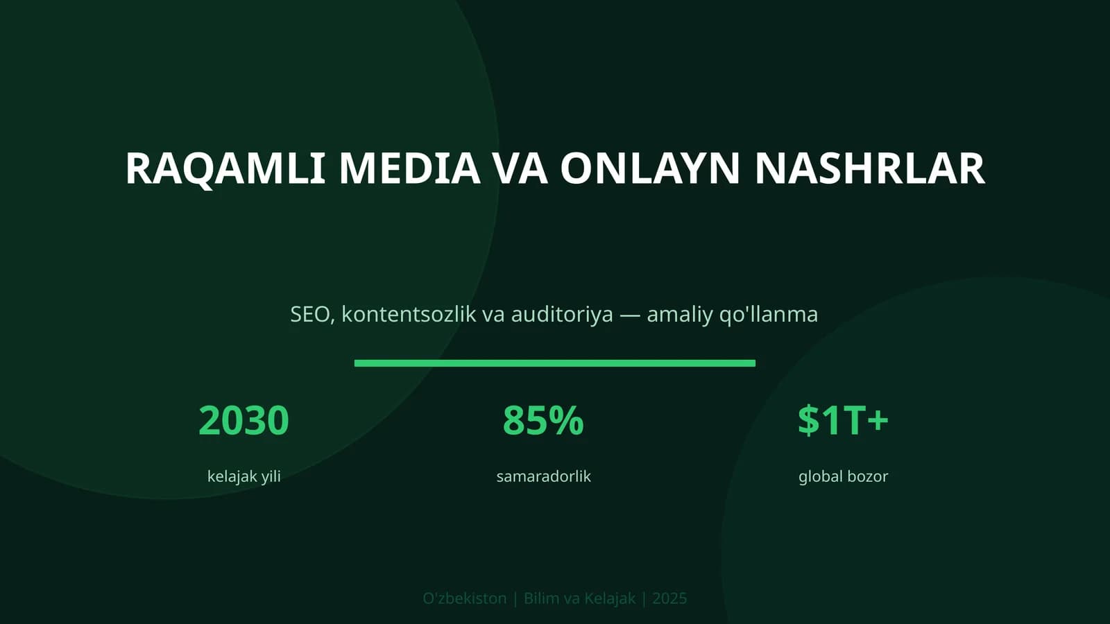 Raqamli media va onlayn nashrlar
