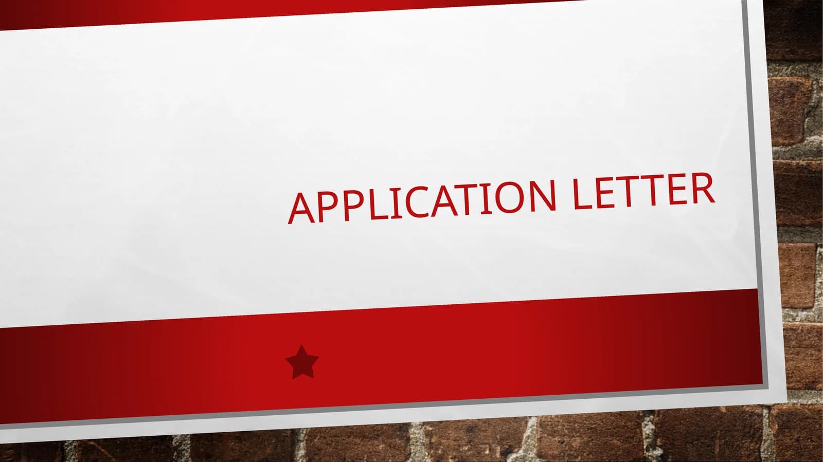 Application letter