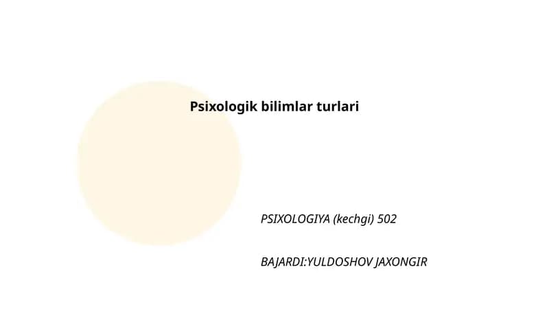 Umumiy psixologiya