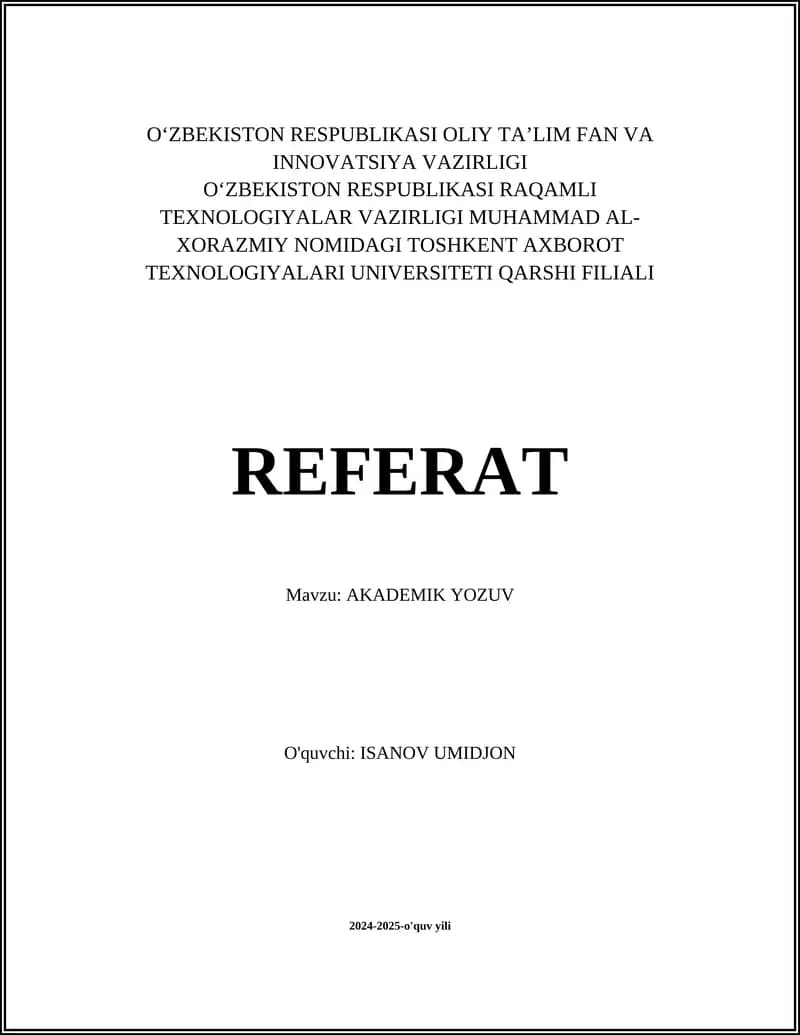AKADEMIK YOZUV
