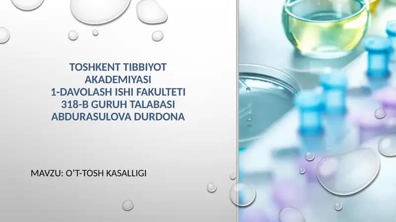 O't-toshkasalligi