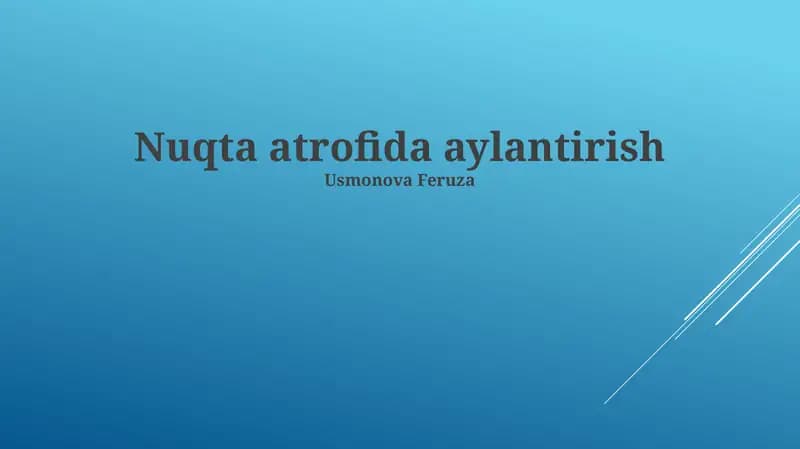 Aylanish Matritsasi