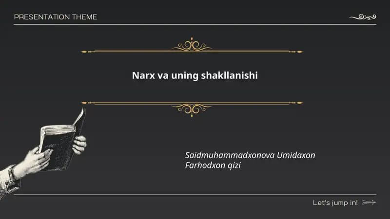 Narx va uning shakllanishi