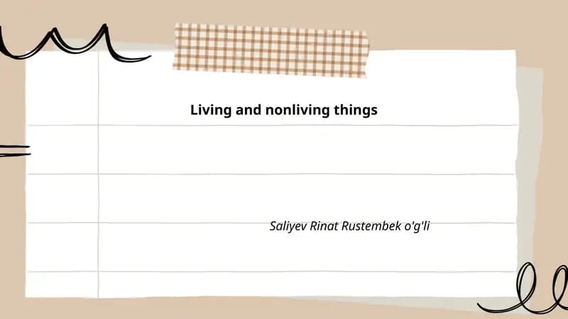 Characteristics of Living Things