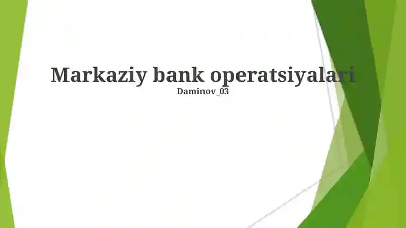 Markaziy bank operatsiyalari