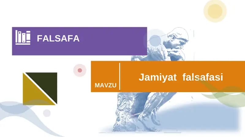 Jamiyat  falsafasi
