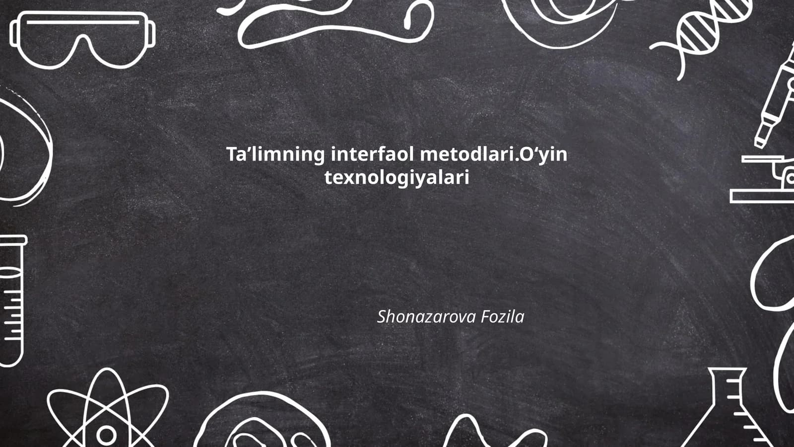 Taʼlimning interfaol metodlari.Oʻyin texnologiyalari