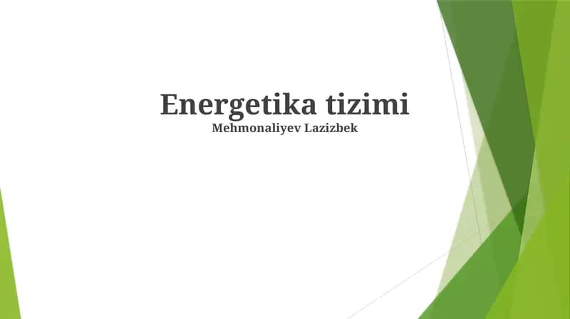 Energetika tizimi