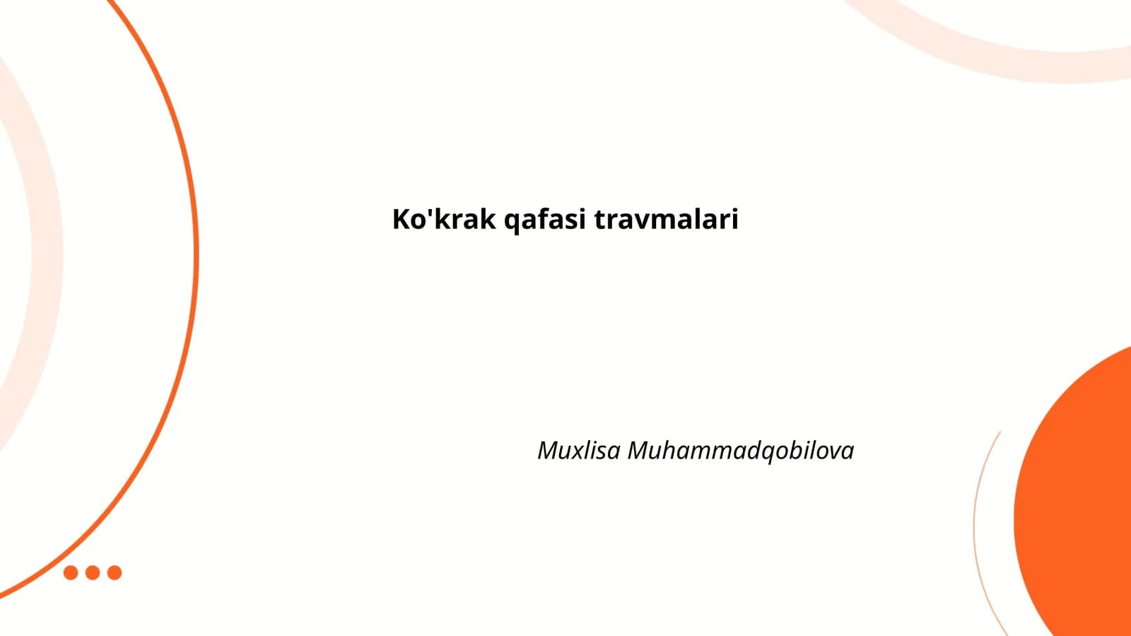 Ko'krak qafasi travmalari