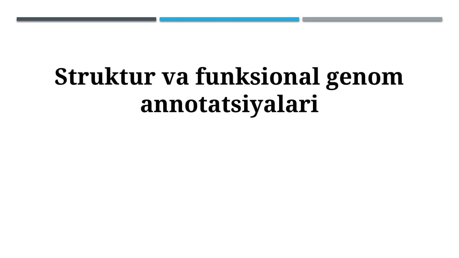 Struktur va funksional genom annotatsiyalari