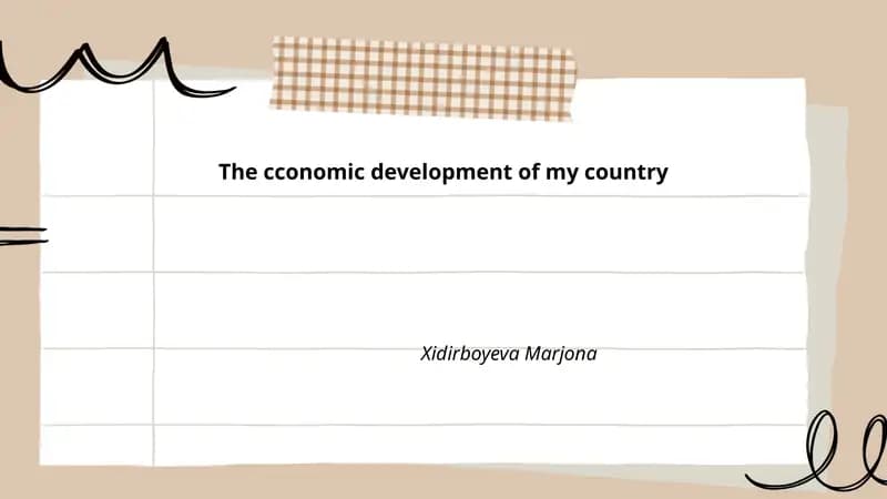 The Economic Development of My Country