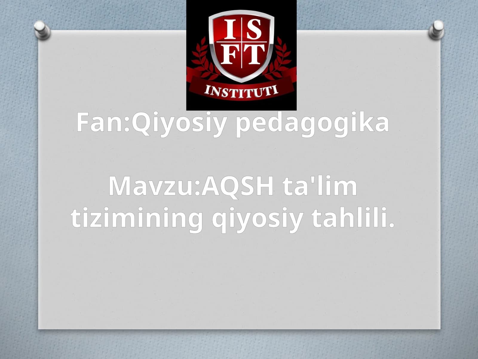 AQSH ta'lim tizimining qiyosiy tahlili