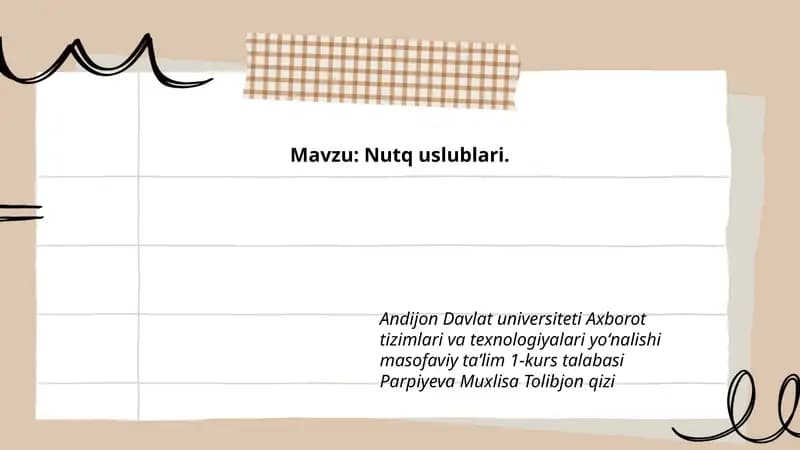 Nutq uslublari