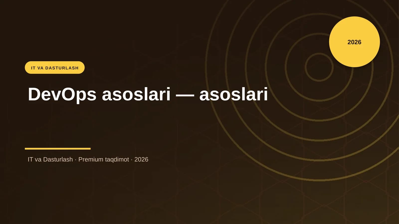 DevOps asoslari — asoslari