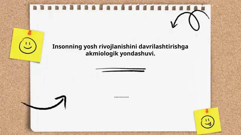 Inson rivojlanishining davrlari
