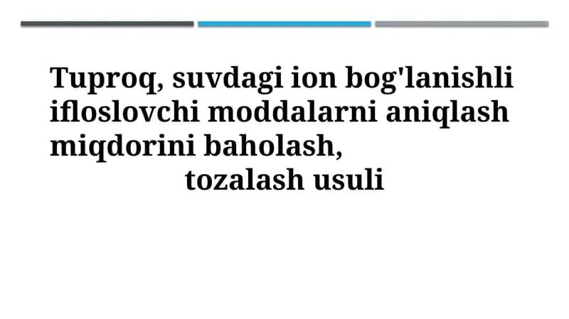 Ion bog'langan ifloslantiruvchi moddalar