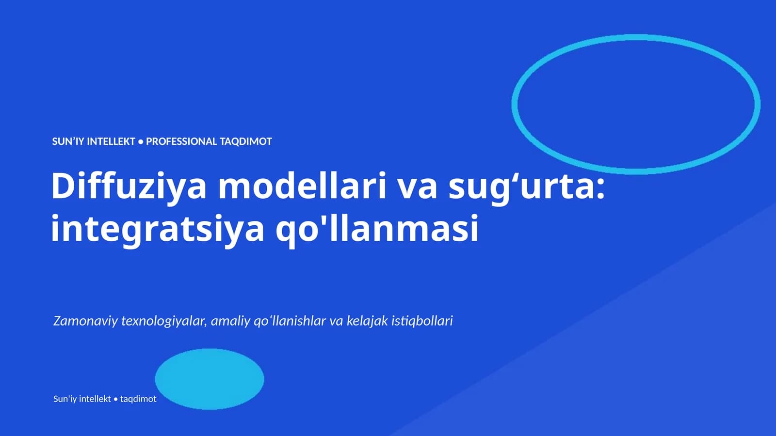 SUNIY INTELLEKT • PROFESSIONAL TAQDIMOT