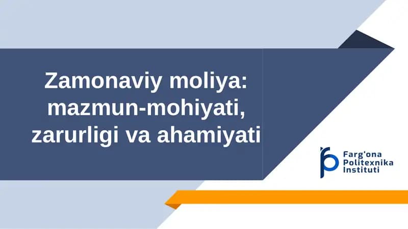 Zamonaviy moliya