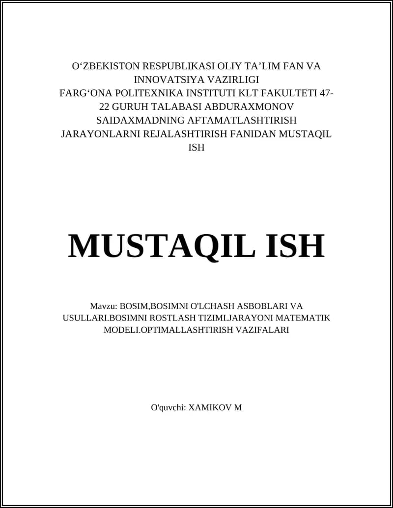 Boshqaruv asoslari