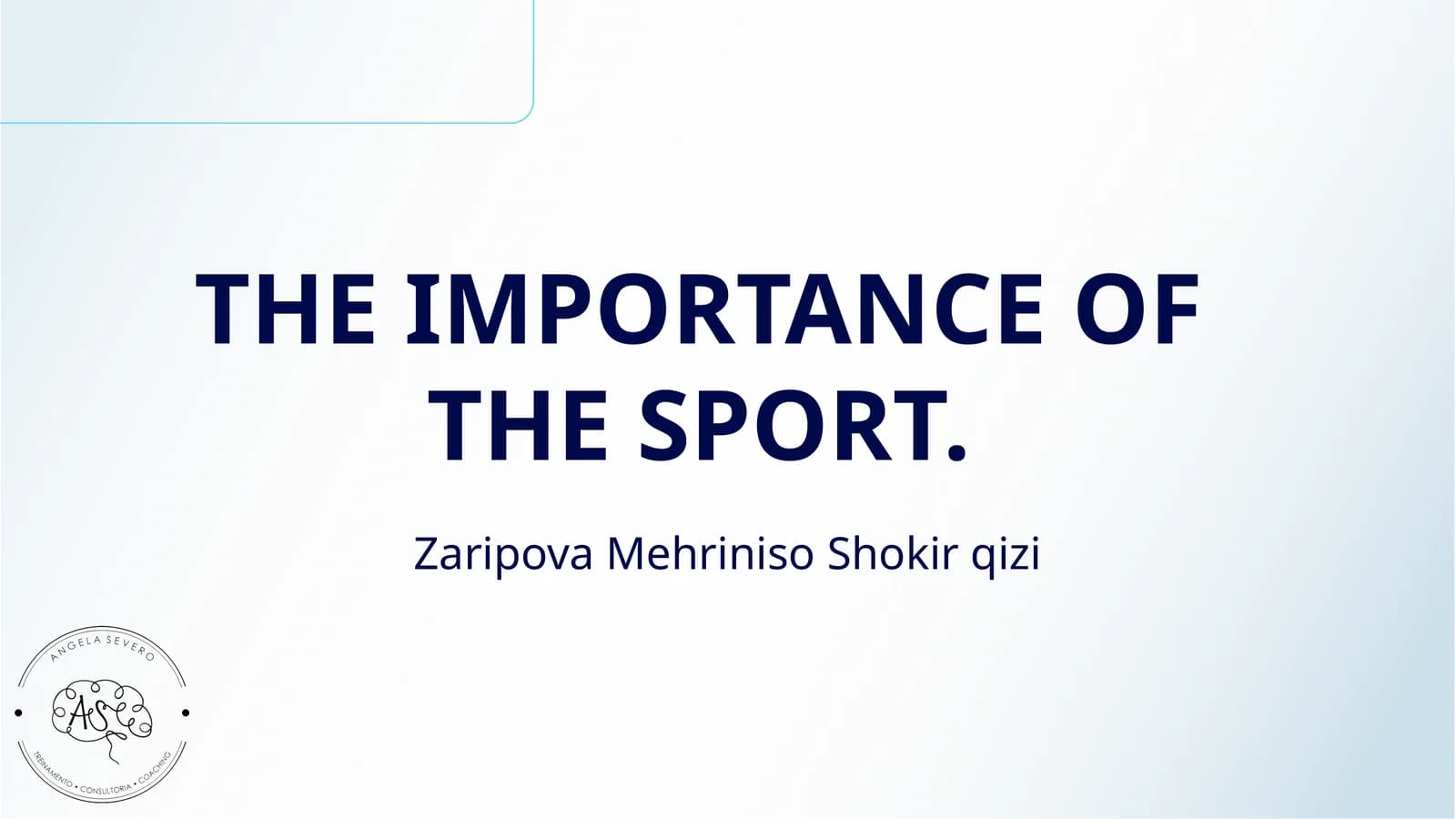 THE IMPORTANCE OF THE SPORT