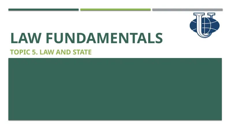 Law fundamentals